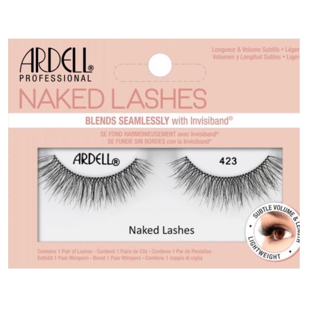 Ardell Naked Lashes 423 black wispy natural NEW!